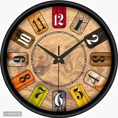 Designer Brown Plastic Analog Wall Clock-thumb0