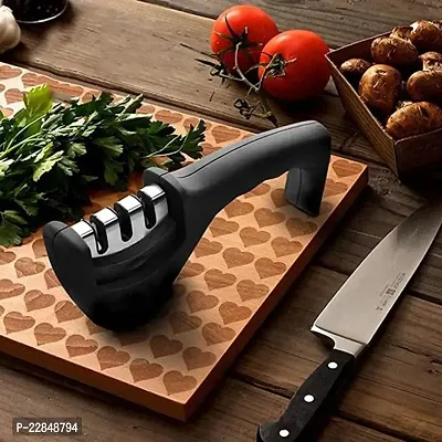 HORBAC Knife Sharpener Manual 3 Stage Knife Sharpener Tool Advanced Knife Sharpener for Kitchen Knife Sharpener Rod Knife Sharpner Knives Sharpening Tool for Steel Knives