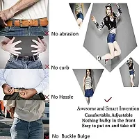 HORBAC Women  Men No-Buckle Belt | Invisible Stretch Belt | Buckle-Free Elastic Belt for Jeans Pants and Dress-thumb4