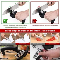 HORBAC Knife Sharpener Manual 3 Stage Knife Sharpener Tool Advanced Knife Sharpener for Kitchen Knife Sharpener Rod Knife Sharpner Knives Sharpening Tool for Steel Knives-thumb4