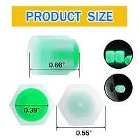 Tire Valve Stem Caps for Car, 5PCS Fluorescent Valve Stem Caps, Noctilucous Tire Air Caps Cover, Illuminated Auto Wheel Valve Stem Cap Fit for Car, Truck, SUV, Motorcycles, Bike (Green)-thumb1