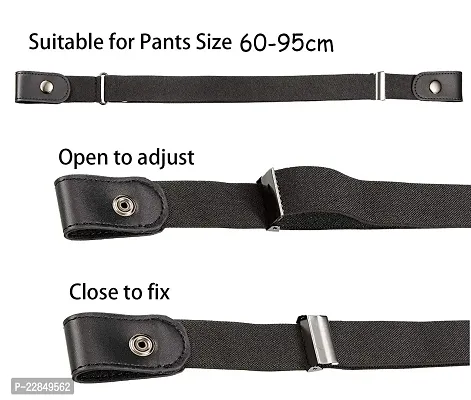 HORBAC Women  Men No-Buckle Belt | Invisible Stretch Belt | Buckle-Free Elastic Belt for Jeans Pants and Dress-thumb3