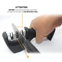 SafeFlame 3-Stage Knife Sharpener, Restore Kitchen Knives with 3 Sharpening Stages, Repair, Sharpen, and Polish for Dull Blades, Professional Chef's Choice-thumb4