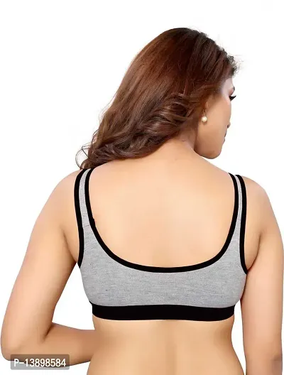 Women's Lightly Padded Sports Cotton Bra for Women/Girls Size-thumb2