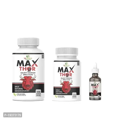 Max Thor sex 200g Powder, 60 Capsules, 30ml Oil