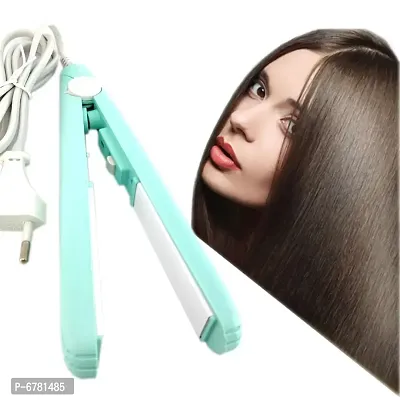 2-in-1 Mini  Portable Travel hair straightener to Straighten-Curl-flip-style your hair.