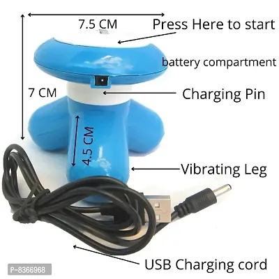 Mini Portable Vibratory Body Massager with cord or cordless (battery not included) for body pain and relaxation-thumb3