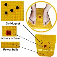 Blood Circulation Mat Power 2000 acupressure massager Foot Pad with energy pyramid Points, 20 Bio Magnets, Energy Balls  for trigger point massage of foot and treatment of  sciatica-thumb1