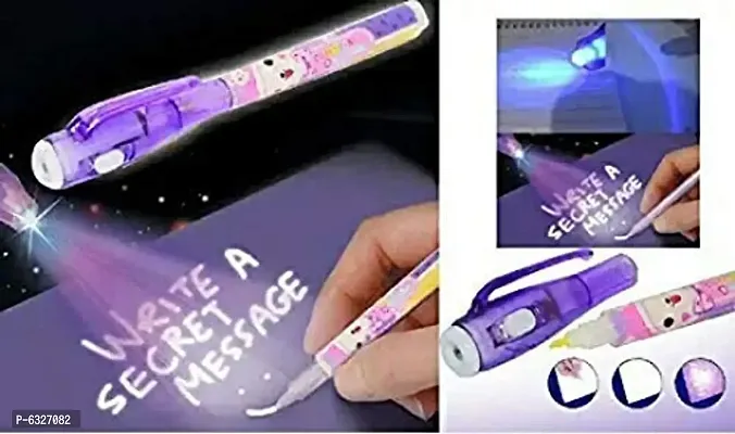 Muren invisible Ink Magic Pen with Light - Pack of 3 Pen