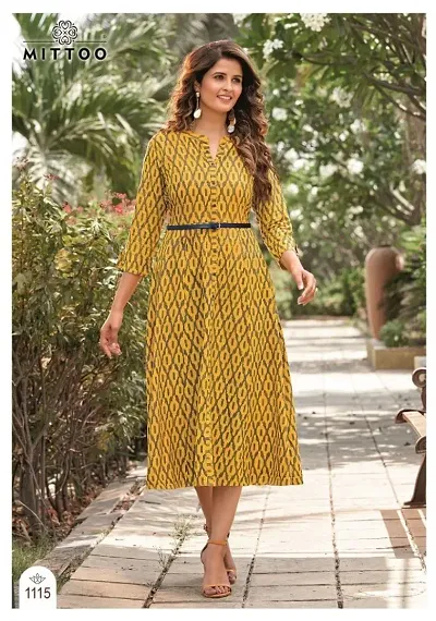 Fancy Rayon Kurta with Belt