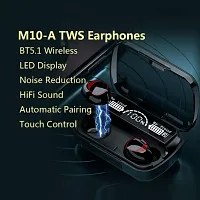 M 10 Wireless /Earbuds Your Phone Upto 220 Hours Total Playback time M10 Bluetooth 5.1 Earbuds in-Ear TWS Stereo Headphones with Smart LED Display-thumb2