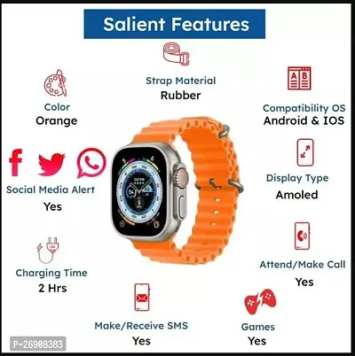 T800 Ultra Biggest Display Smart Watch with Bluetooth Calling Smart Watch Wireless Magnetic Charger-thumb4