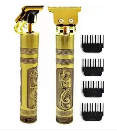 Waterproof Hair Trimmer Blade Trimmer Haircut Vintage T9 Hair Trimmer 60 min Runtime 3 Length Settings (Gold)