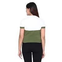 Elegant Green Pure Cotton Solid Top For Women-thumb1