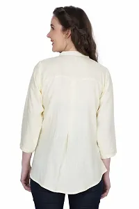 Elegant White Viscose Rayon Self Pattern Top For Women-thumb1