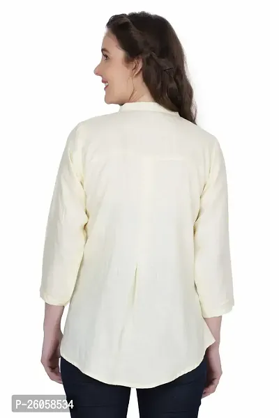 Elegant White Viscose Rayon Self Pattern Top For Women-thumb2