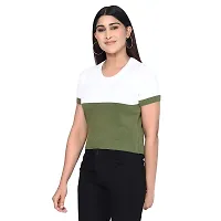 Elegant Green Pure Cotton Solid Top For Women-thumb3