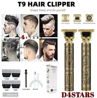 D4STARS TRENDY BEST QUALITY HAIR TRIMMER PRIMIUM QUALITY BEARD CLIPPER MACHINE VINTAGE T9 TRIMMER BAAL KATNE WALI TRIMMER