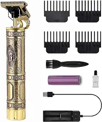 D4STARS Trendy Hair Trimmer For Men,Hair Trimmer For women, Rewup Professional Rechargeable Cordless Electric Hair Clippers Trimmer Hair Cutting Kit with 4 Guide Combs for Men T-Blade (Medium, Golden)-thumb1