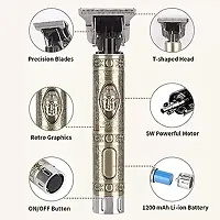 D4STARS Trendy Hair Trimmer For Men,Hair Trimmer For women, Rewup Professional Rechargeable Cordless Electric Hair Clippers Trimmer Hair Cutting Kit with 4 Guide Combs for Men T-Blade (Medium, Golden)-thumb2