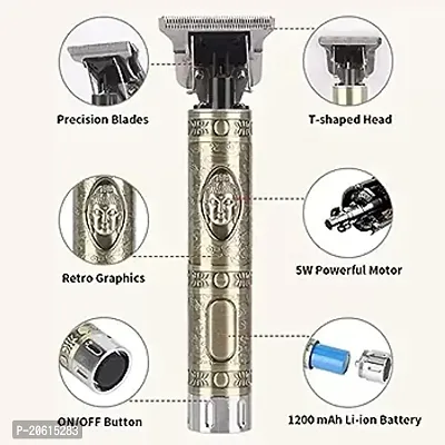 D4STARS Trendy Hair Trimmer For Men,Hair Trimmer For women, Rewup Professional Rechargeable Cordless Electric Hair Clippers Trimmer Hair Cutting Kit with 4 Guide Combs for Men T-Blade (Medium, Golden)-thumb3