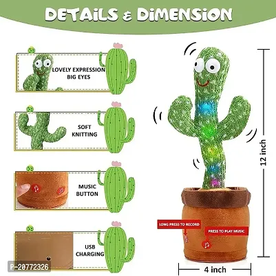 D4STARSoys Talking Cactus for Kids Dancing Cactus Toys Can Sing Wriggle  Singing Recording Repeat What You Say Funny Education Toys Playing Home Decor Items for Kids-thumb5