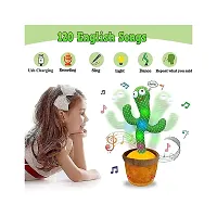 D4stars Rechargeable Dancing Cactus Talking Baby Toys for Kids Speaking Singing Repeat What You Say Children Educational Musical Interactive Electronic Plush Soft Toys-thumb3