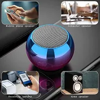D4STARS DF - 3  Wireless Bluetooth Speakers 3D Mini Electroplating Round Steel Speaker-thumb3