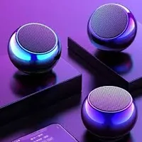 D4STARS DF-3  Shineing Series Colorful Wireless Bluetooth Speakers 3D Mini Electroplating Round Steel Speaker-thumb1