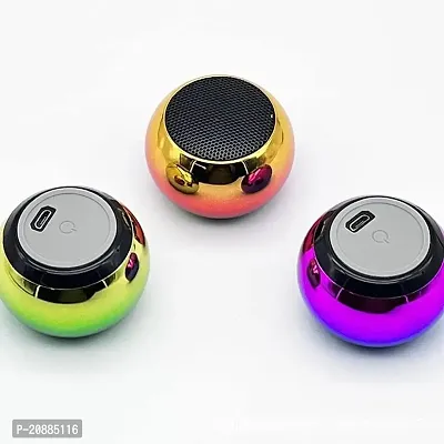 M3 Colorful Wireless Bluetooth Speakers 3D Mini Electroplating Round Steel Speaker-thumb2
