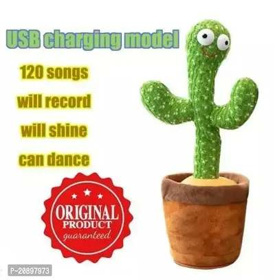 D4STARS  Dancing Cactus Talking Toy, Cactus Plush Toy, Wriggle  Singing Recording Repeat What You Say Funny Education Toys for Babies Children Playing, Home Decorate (Cactus Toy)-thumb0