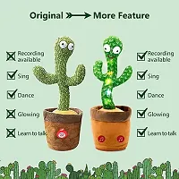 D4STARS  Dancing Cactus Talking Toy, Cactus Plush Toy, Wriggle  Singing Recording Repeat What You Say Funny Education Toys for Babies Children Playing, Home Decorate (Cactus Toy)-thumb1
