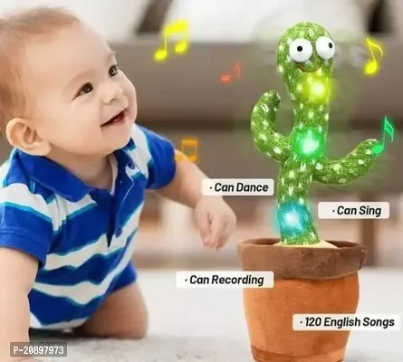 D4STARS  Dancing Cactus Talking Toy, Cactus Plush Toy, Wriggle  Singing Recording Repeat What You Say Funny Education Toys for Babies Children Playing, Home Decorate (Cactus Toy)-thumb4