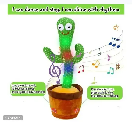 D4STARS  Dancing Cactus Talking Toy, Cactus Plush Toy, Wriggle  Singing Recording Repeat What You Say Funny Education Toys for Babies Children Playing, Home Decorate (Cactus Toy)-thumb5