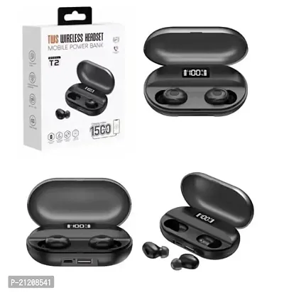 T2 Earbuds/TWs/buds with 1500 MAH Power Bank Upto 26 Hours Playback Bluetooth Gaming Headset Truly Wireless in Ear Earbuds with Mic in-Built ,Lightweight 8Mm Drivers, Led Indicators and Multifunction-thumb4