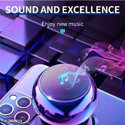 D4STARS M3 Colorful Wireless Bluetooth Speakers 3D Mini Electroplating Round Steel Speaker-thumb0