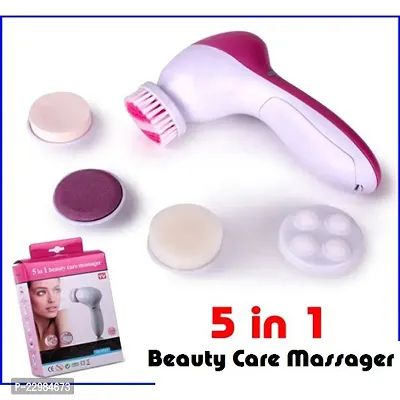 D4STARS 5 in 1 Portable Electric Facial Cleaner Battery Powered Multifunction Massager, Face Massager, Facial Machine, Beauty Massager, Facial Massager For Women (Multi Color)-thumb3