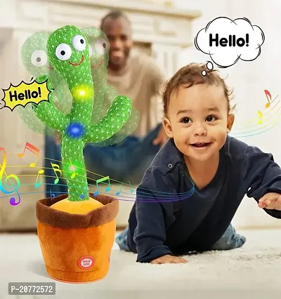D4stars Rechargeable Dancing Cactus Talking Baby Toys for Kids Speaking Singing Repeat What You Say Children Educational Musical Interactive Electronic Plush Soft Toys-thumb0