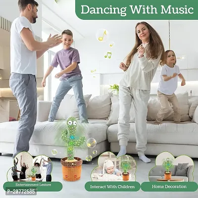 D4STARS Rechargeable Dancing Cactus Talking Baby Toys for Kids Speaking Singing Repeat What You Say Children Educational Musical Interactive Electronic Plush Soft Toys