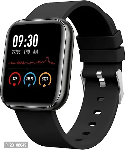 D4STARS ID 116 Bluetooth 1.3 LED with Blood Oxygen Monitoring, Continuous Heart Rate Sensor, Full Touch Screen, Daily Activity Tracker, BP Monitor, Android Sports - Black (Black)-thumb0