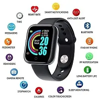 D4STARS ID 116 Bluetooth 1.3 LED with Blood Oxygen Monitoring, Continuous Heart Rate Sensor, Full Touch Screen, Daily Activity Tracker, BP Monitor, Android Sports - Black (Black)-thumb2