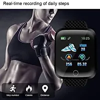 D4STARS ID 116 Bluetooth 1.3 LED with Blood Oxygen Monitoring, Continuous Heart Rate Sensor, Full Touch Screen, Daily Activity Tracker, BP Monitor, Android Sports - Black (Black)-thumb3