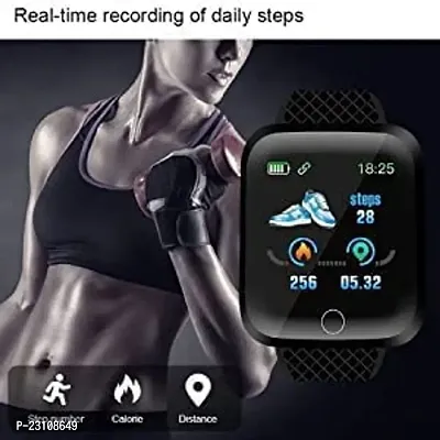 D4STARS ID 116 Bluetooth 1.3 LED with Blood Oxygen Monitoring, Continuous Heart Rate Sensor, Full Touch Screen, Daily Activity Tracker, BP Monitor, Android Sports - Black (Black)-thumb4