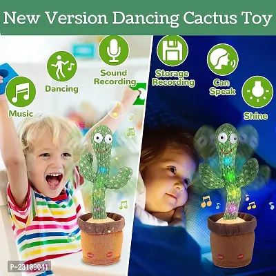 D4STARS TOYS Dancing Cactus Toy for Kids Talking Toys Baby Repeat What You Say Singing Recording Wriggle Light Music Funny Education Toys for Children Playing Home Decor Birthday Gifts for Kids Infant-thumb2