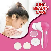 D4STARS 5 in 1 Portable Electric Facial Cleaner Battery Powered Multifunction Massager, Face Massager, Facial Machine, Beauty Massager, Facial Massager For Women (Multi Color)-thumb2