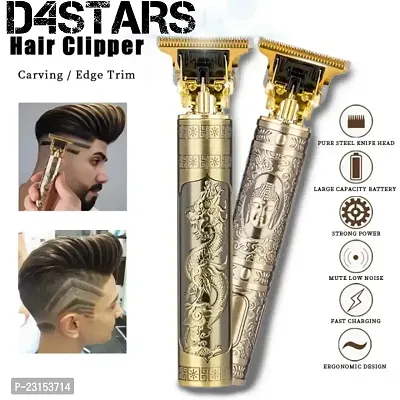 D4STARS Premium Cordless Hair Beard Hair Grooming Hair Cutting Baal BAL TRIMMER FOR men And Woman  Best Quality Metal Steel Trimmer Machine  ( Golden) VINTAGE T-9-thumb0