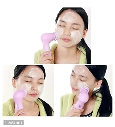 5 in 1 Face (Pink, White) Facial Kit Face Massager Facial Glow Massager, Massager for Women-thumb3