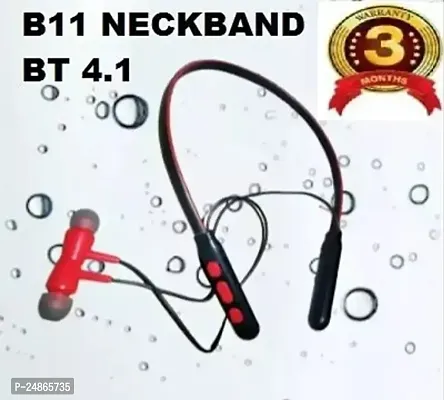 D4STARS B11 Wireless Neckband Bluetooth Handsfree Sports Running Sweatproof Compatible Android Smartphone-thumb0