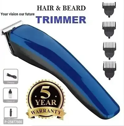 Electric Hair trimmer for men Shaver Rechargeable Hair Cutting Machine adjustable for men Beard Hair Trimmer, beard trimmers for men, beard trimmer for men with 4 Size combs (Blue)-thumb0