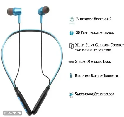 DSTARS New ORIGINAL  B11 Bluetooth neckband metal earphones with 6 hours battery backup and upto 30 meters Blutooth range with 8D sound quality for all men/women/boys and girls-thumb2